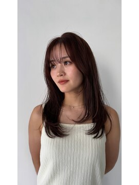 シュールドゥー(SUR DEUX) 顔まわりレイヤー　× ラベンダーグレージュ