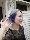 ダブルカラーハイトーンカラーケアブリーチインナーカラー#原宿