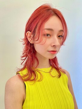 マックス フォー ヘアー(MAX FOR HAIR) マッシュウルフ×ピンクレッドカラー◎