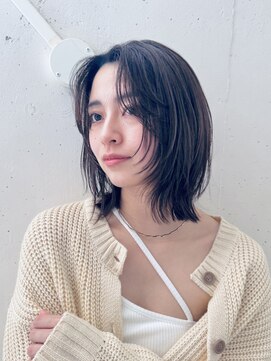 ビーチ(BEACH) フェイスレイヤーボブブラウンカラー