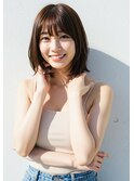 レイヤーボブハイライトブリーチレイヤーハイトーングレージュ