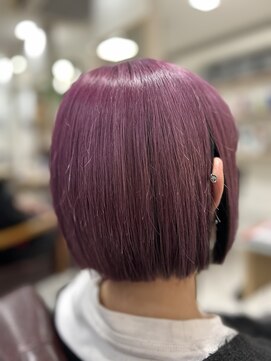 プール なんば店(puul) ピンクパープル×ボブ