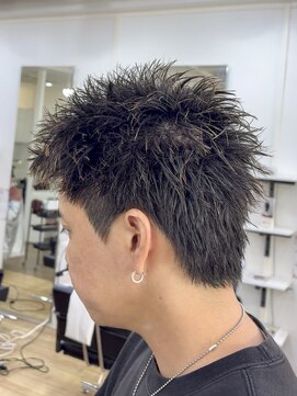 オーシャントーキョー 大阪(OCEAN TOKYO) シャドウパーマ波巻きパーマツーブロック無造作マッシュ