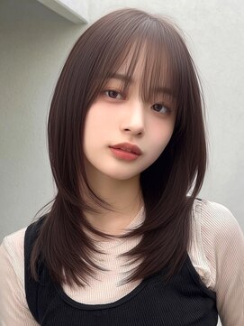 ロティー(loty) レイヤー 顔周りカット ラベンダー 透明感カラー 髪質改善 前髪