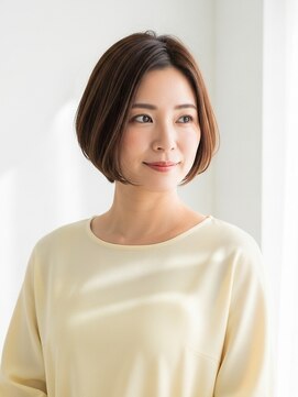 フープ 川越(hoop) ワンレンボブショート/ボブ/白髪染め/白髪ぼかし/川越