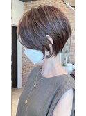 30代/40代/50代◎絶壁解消/白髪ぼかし/大人小顔ショート[荒砂]