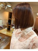 グレージュ大人可愛いボブ9.16