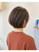 朝ラクタッセルボブで洗練された印象で朝ラク/前髪カット