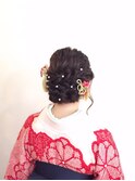 波ウェーブ編み込み☆袴