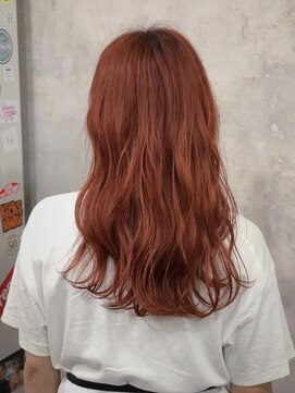 サル(saru) ☆オレンジヘアー×ダブルカラー☆