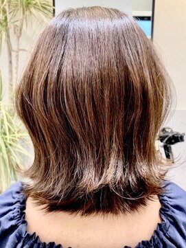 クアトログランシュ 水戸店(QUATRO×GranCieux) ライトベージュ×外ハネ