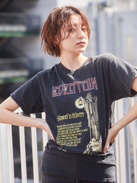 ヘアサロン ドットプラス 町田店(dot. plus) オレンジベージュ×ラフウェーブ