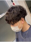 ツイストスパイラルパーマ刈り上げツーブロックメンズパーマ