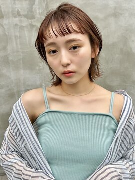 ジーニー 横浜(giinii) 大人可愛い20代30代_くびれボブ_オン眉バング