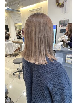 ネオリーブアイム 横浜西口店(Neolive aim) ボブ ミルクティーベージュ