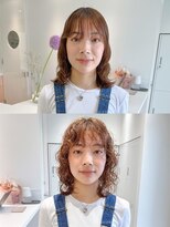 tas似合わせカット before&after 【ミディアムウルフパーマ】