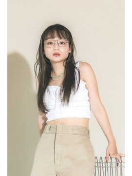 メゾンドイギー(MAISON de IGGY) インナーカラーフェイスフレーミング小顔バングブラウンカラー