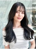韓国ヘアくびれヘアオリーブグレージュレイヤーカット
