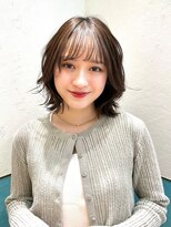 ロンド レグリーズ 立川(Lond leglise)&nbsp;ミニボブレイヤー/レイヤーカット/グレーブラウン/顔周り/立川