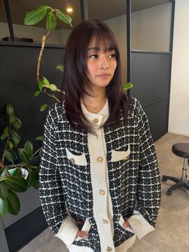 ナンバー 竪町(number+) 20代30代大人可愛いシアーピンク透明感艶ストレート