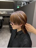 ホワイトグレージュ/デジタルパーマ/チェリーブラウン/名古屋