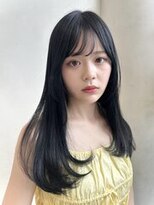 ザックラフィネ(ZACC raffine) 姫カットレイヤーxシースルーバンク/透明感アッシュグレージュ