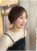 ミニボブレイヤー/レイヤーカット/ダークアッシュ/顔周り/大宮