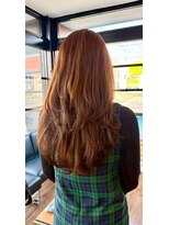 ヘアショップエヌアンドエー 久喜店(hairshop N&A) ロングレイヤー×くびれスタイル|艶感ブラウンカラー