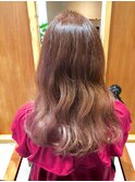 ピンクアッシュグラデーション
