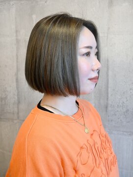 オーキッドバイヘアー(OrchiD.byhair) 大人の外国人風カラー/切りっぱなし丸みボブ/LAカジュアル