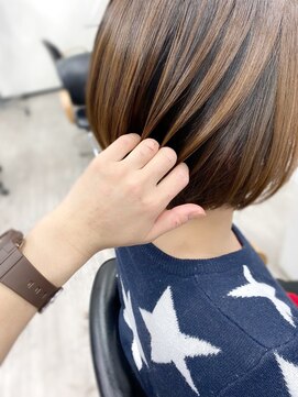 フレンズ 平岡店(friend's) 【札幌平岡　ショートカット/ハイライト風】　藤原有貴