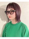 【favo.】pail lavender×オン眉bob