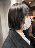 【表参道　roijir】切りっぱなしボブ×オリーブアッシュカラー