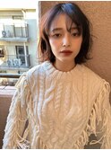 大人かわいい前髪◆マチルダボブ◆ピンクベージュ◆髪質改善◆