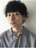 アッシュブラック/マッシュパーマ/ダークアッシュ[中目黒/men's]