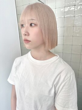 アム(I am) ミルクティー/ホワイトベージュ/ベージュ/髪質改善/ボブ/学割