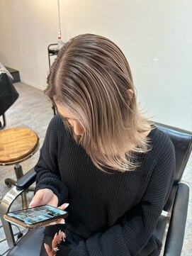 ブレンド 渋谷(BLend) 前髪アンブレラカラーこなれミディイメチェンウェーブパーマ