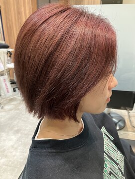 アヴァンス アリオ鳳店(AVANCE) ピンクベージュ×ショート×ダブルカラー