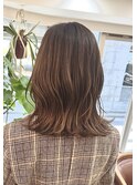 パールベージュ☆切りっぱなしミディ