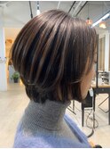 大人マッシュショート丸みショート黒髪ショートベリーショート