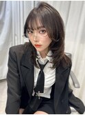 顔周りカット 韓国風レイヤー 透明感カラー グレージュ 美髪