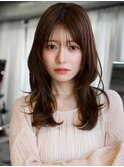 ☆レイヤーカット毛先ワンカールくせ毛風カール薄めバングデジパ