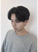 フェザーカット　センターパート