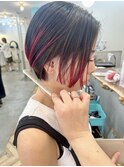 くびれショート◎エンドカラー◎チェリーレッド/ワインレッド☆