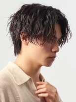 センターパート波巻きパーマスパイラルパーマツイストスパイラル