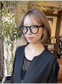 【yui】ピンクベージュ×ボブ