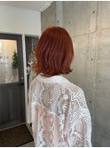 アプリコットカラー×外ハネボブ