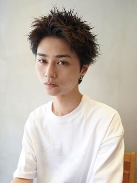 ニコ トウキョウ ロジック(nico TOKYO Logic) 黒髪スパイキーショートアップバンクスーツ社会人20代30代