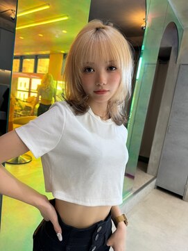 ロンド ストラーダ 心斎橋(Lond strada) レイヤーボブ×ハイトーン[心斎橋/髪質改善]