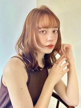 アモレット 天文館店(amoretto) 【amoretto_ yu-ka.】オレンジベージュ/ お顔周りレイヤー